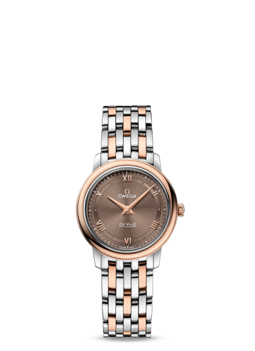 Omega De Ville Prestige Quartz 27.4 Stainless Steel / Red Gold / Vintage Brown / Bracelet